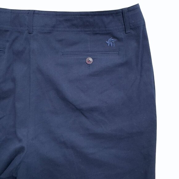 Tommy Bahama Backswing Bermuda‎ Golf Shorts Womens 14 Silk Cotton Navy Athletic - Picture 5 of 12